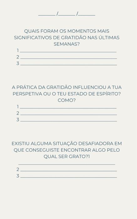 Diário da gratidão