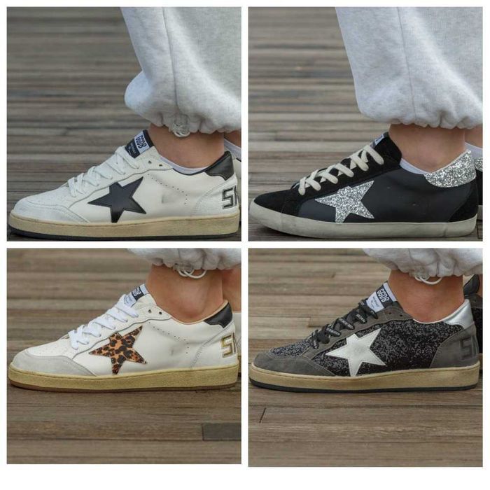 Женские кожаные кеды Golden Goose Ball-Star кроссовки голден гус кеди