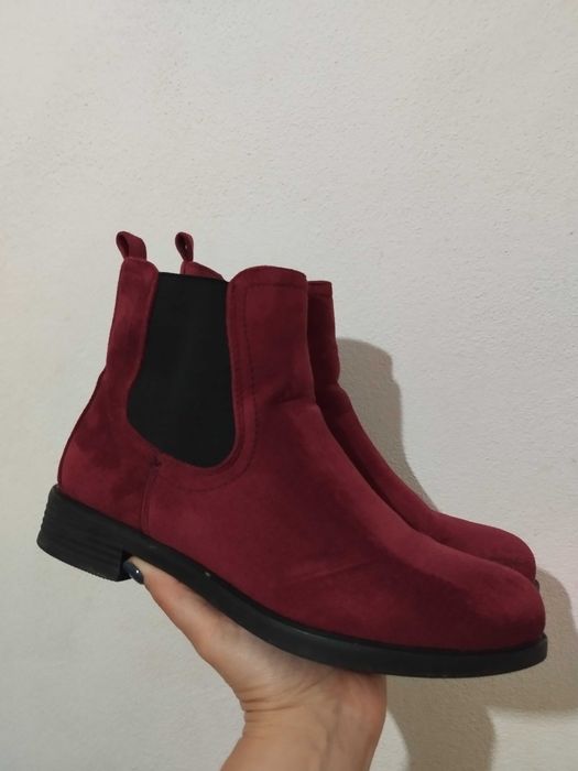 Botas camurça bordeaux
