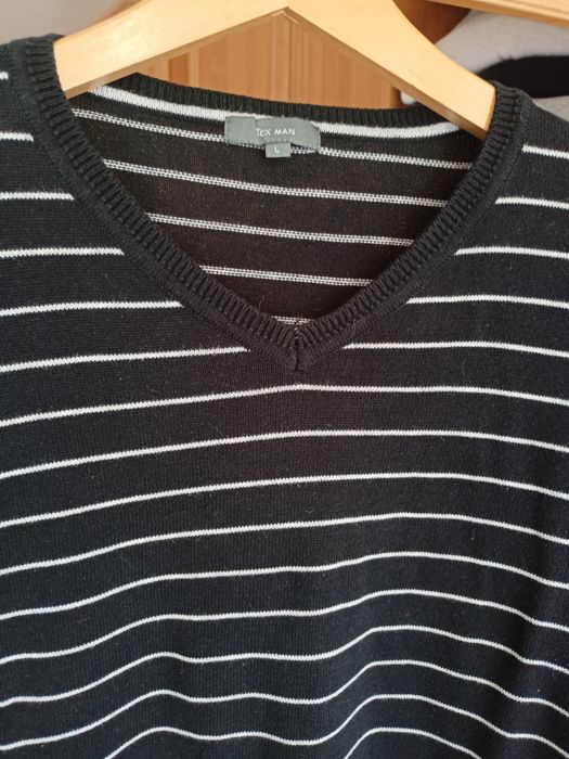 Sweter męski r.L w paski