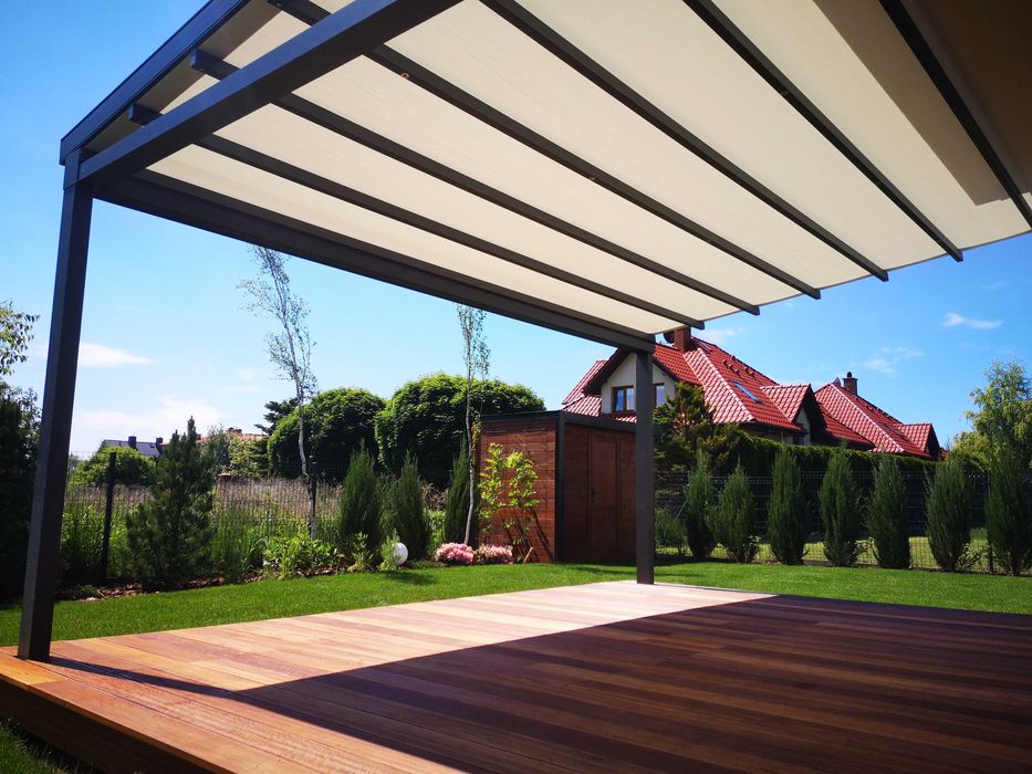 PERGOLA ALUMINIOWA Automatyczna DACH Zwijany Zadaszenie tarasu