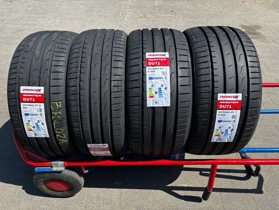 Okazja komplet opon letnich 225/40R19 255/35R19 ROADX RXMOTION DU71 NOWE 2025