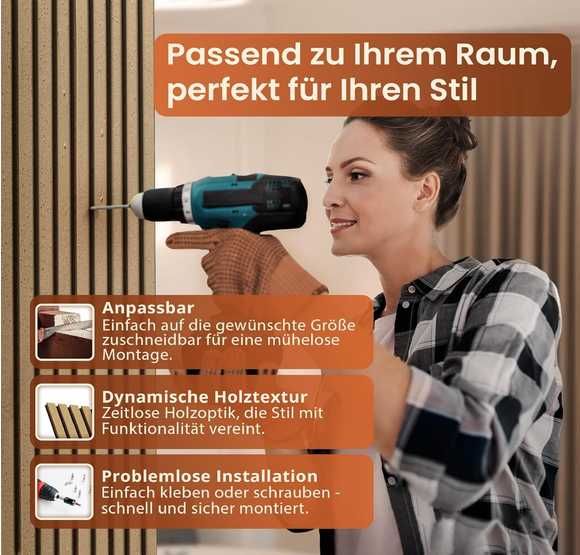 panele ścienne lamele