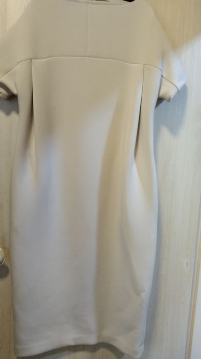 Платье стрейч плотный,горчичное XL р.