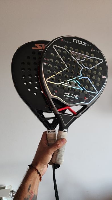 Raquetes Padel: NOX AT 10 Genius 18K + GRIP CUSTUM NOX / Siux Sanyo