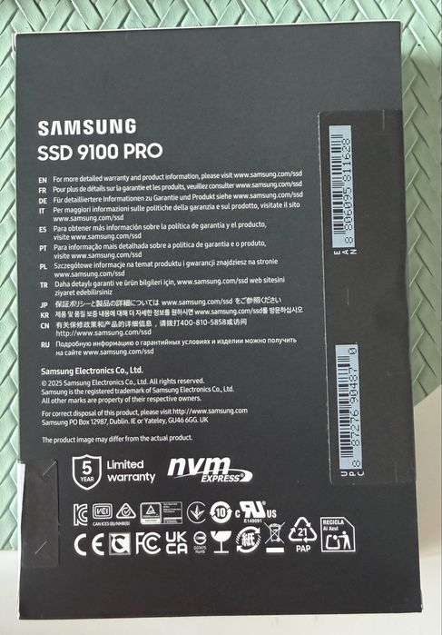 Dysk SSD Samsung 9100 PRO 1TB PCIe 5.0 NVMe M.2 – NOWY