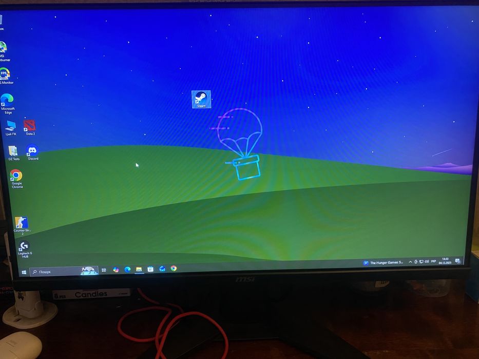 Полу игровой компьютер + монитор msi