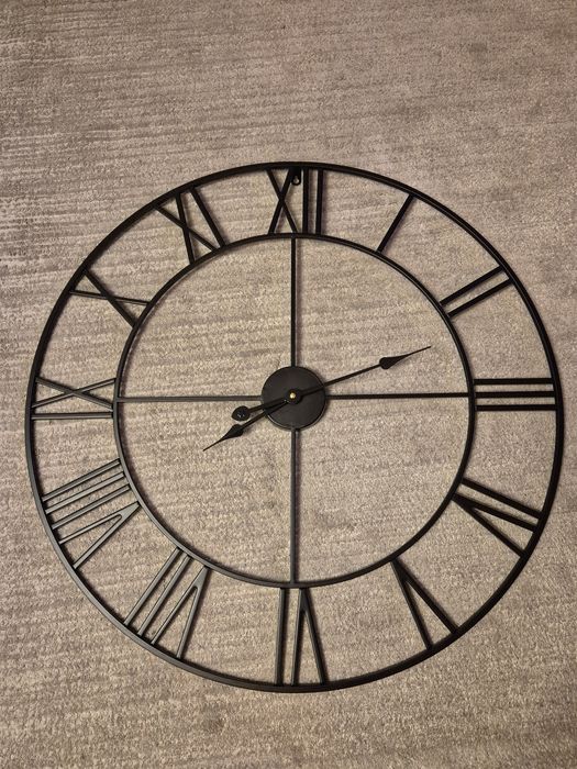 Zegar metalowy czarny loft 70cm
