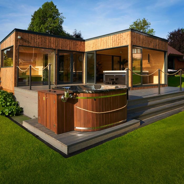 Balia Ogrodowa z Wkłdem Akrylowym Nowoczesna Wanna SPA Jacuzi PREMIUM