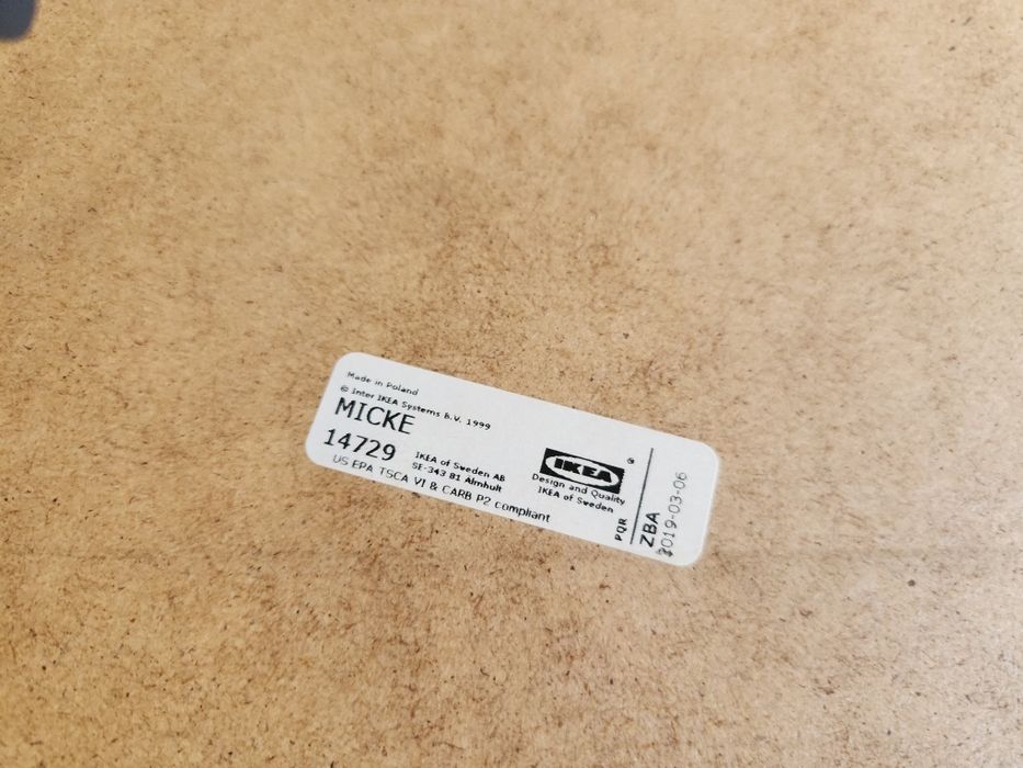 Стіл Ikea Micke білий