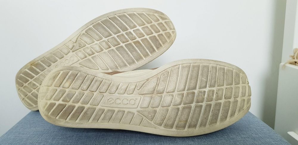 Ecco sneakersy ze skóry naturalnej, brąz/taupe