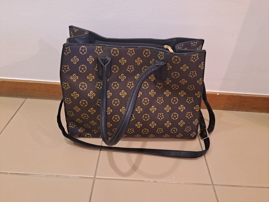 Conjunto de 4 Malas Novas - Estilo Monograma Luxo (Tote + 2 Tiracolo +