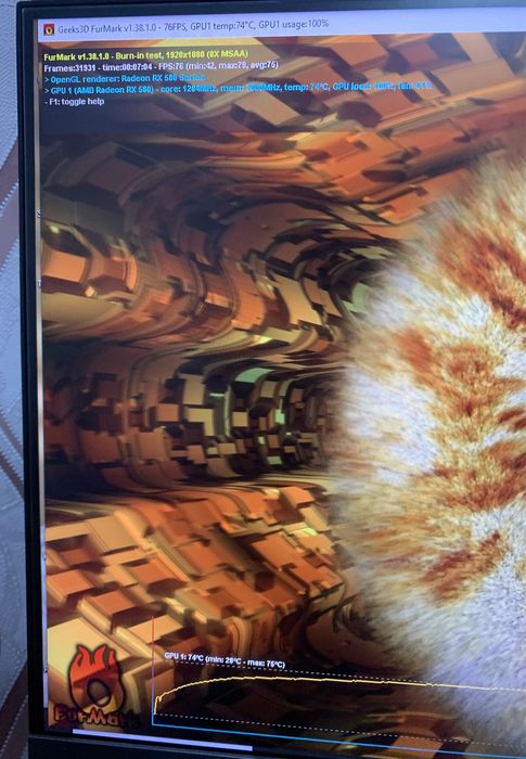 Відеокарта SP XFX Giga Rx 580 8gb гарний стан!