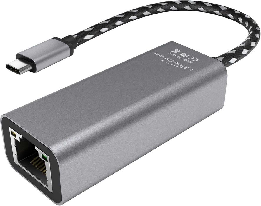 KabelDirekt karta sieciowa USB-C RJ45 Gigabit Ethernet Adapter do PC