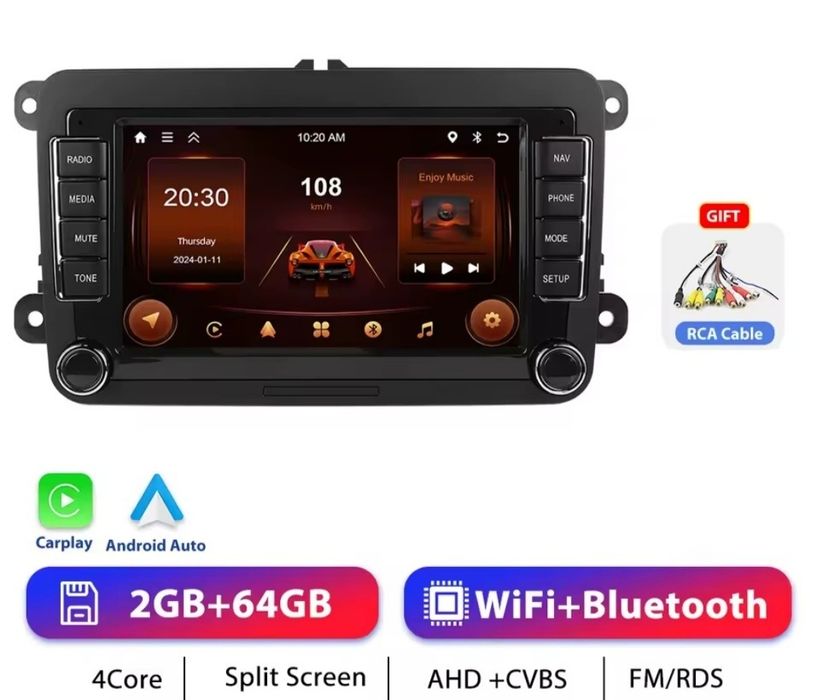 Radio android  GPS 2/64GB VW-Skoda-Seat