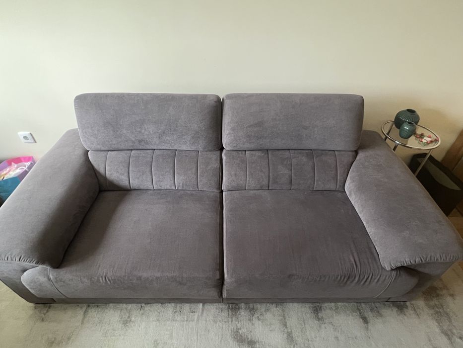 Sofá de 3 lugares Cinzento