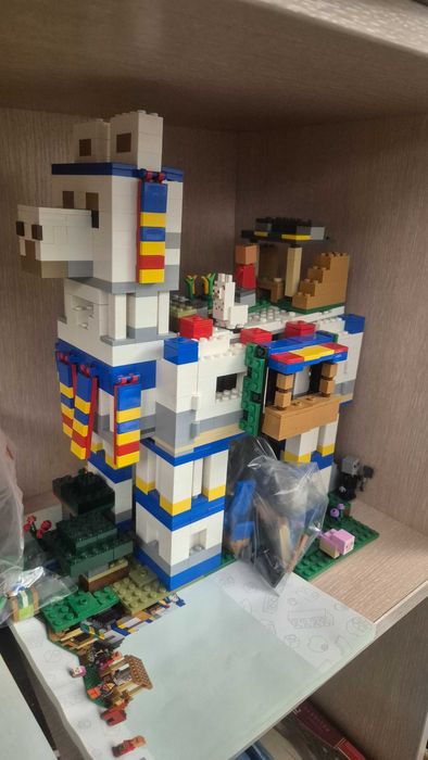 lego lama minecraft wioska lamy