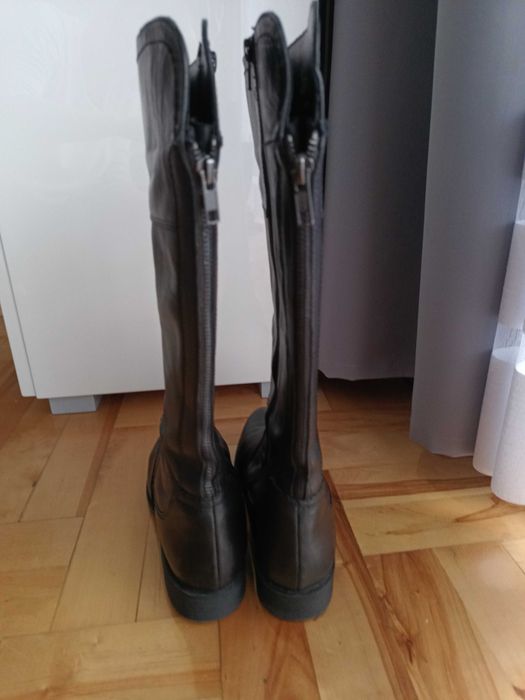 Jana kozaki buty skóra damskie czarne rozmiar 38,5