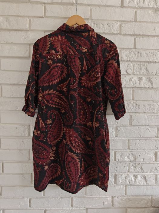 Next L Viscose paisley print short dress orient boho chic