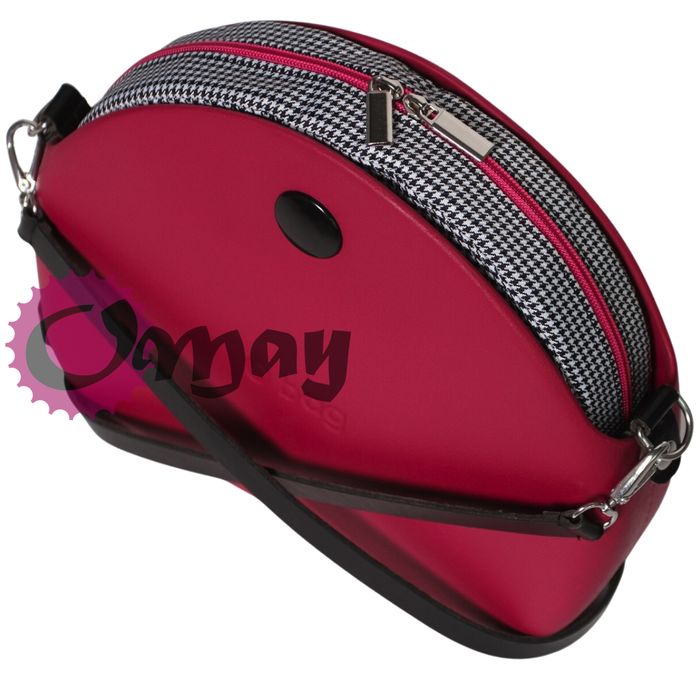 Organizer OBAG MOON LIGHT czarny pepitka róż 2 kieszenie wkład OMAY