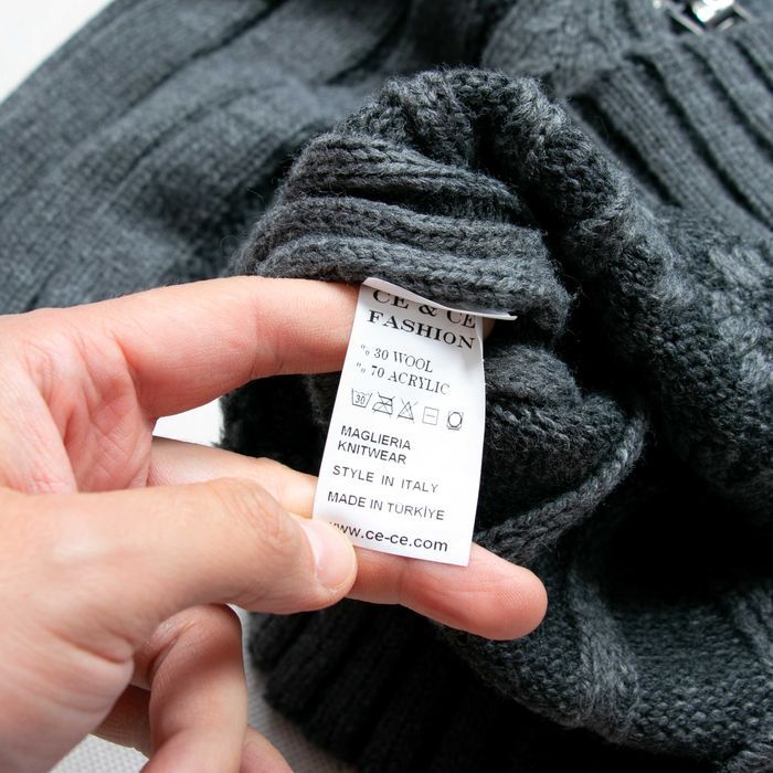Avant Garde sweter z zapięciami z golfem L/XL slim