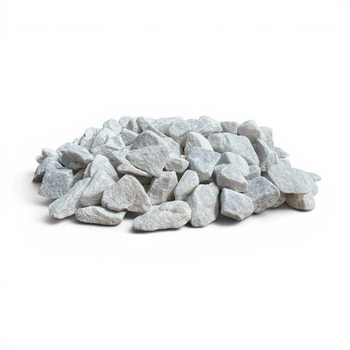 Grys Bianco Carrara (18 - 21 mm) | Worek 20 kg | Biały kamień ogrodowy