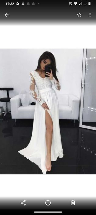 Sukienka biała długa