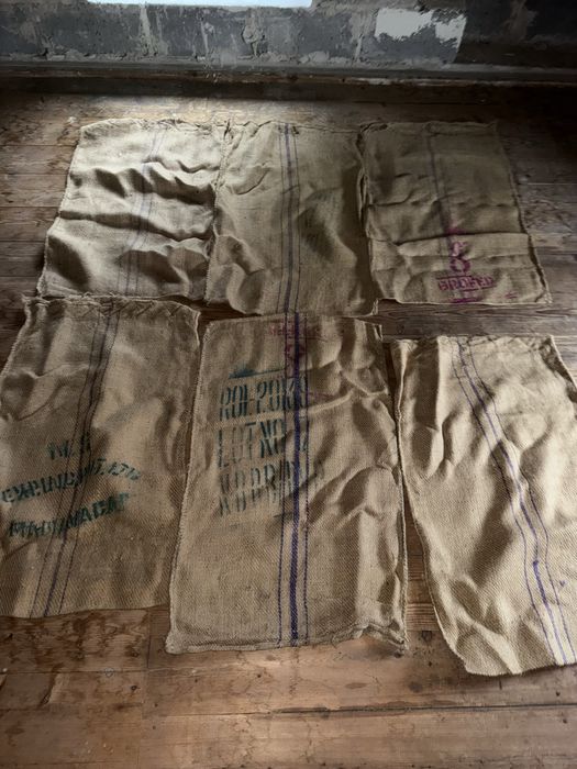 Worki jutowe XXL bardzo duże 6 sztuk