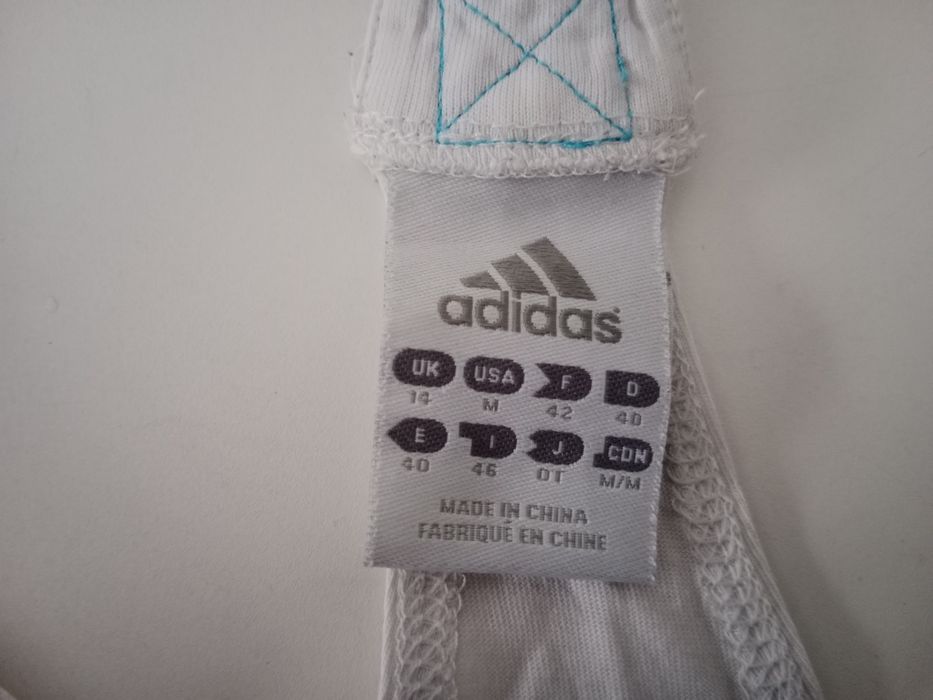 Biała bluzka bokserka Adidas M 38 siłownia fitness zumba