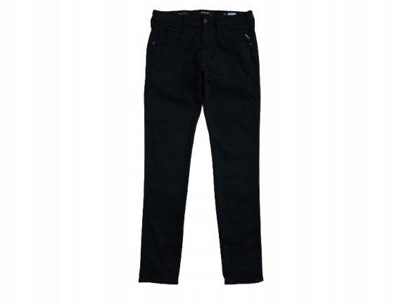 REPLAY Anbass Spodnie Jeans Męskie Czarne Hyperflex r. 32/32