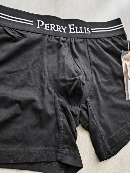 Bokserki męskie obcisłe Perry Ellis. Rozm. M. Czarne. USA.