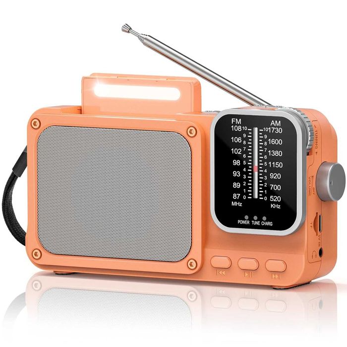 Radio przenośne Goodes Orange z podświetleniem