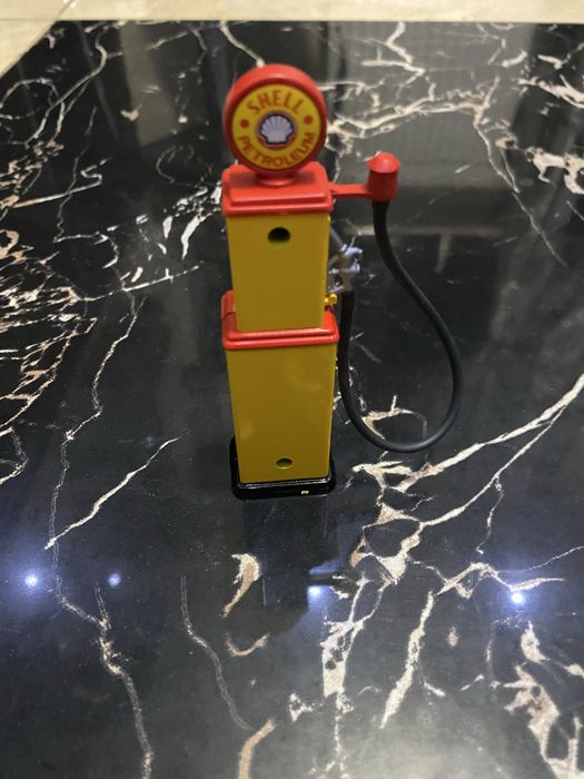 Модель бензоколонки Shell, 12 см, из металла