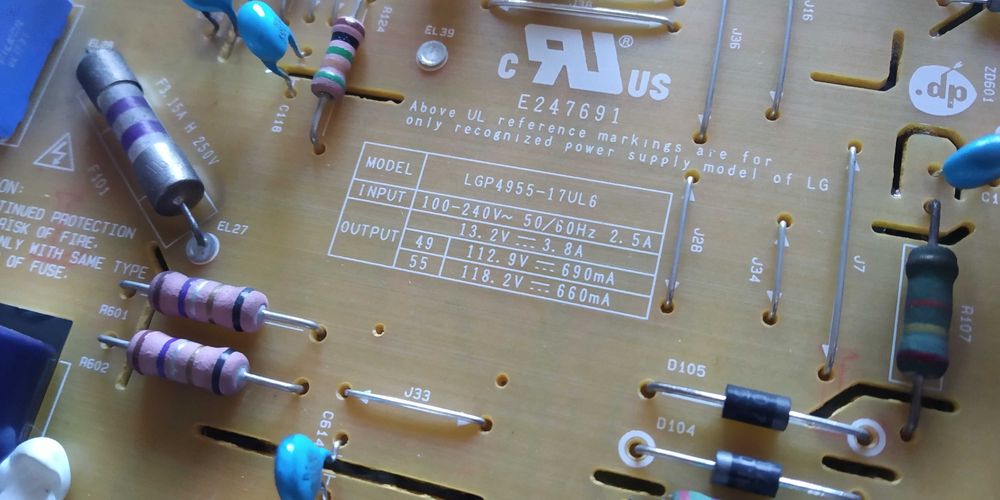 Fonte de Alimentação Power Board LG EAX671,87601