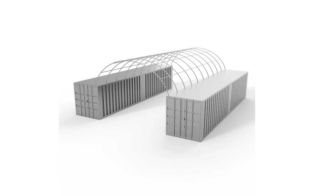 Zadaszenie kontenerowe 6x12m GRUBA plandeka | prosty montaż | WIATA