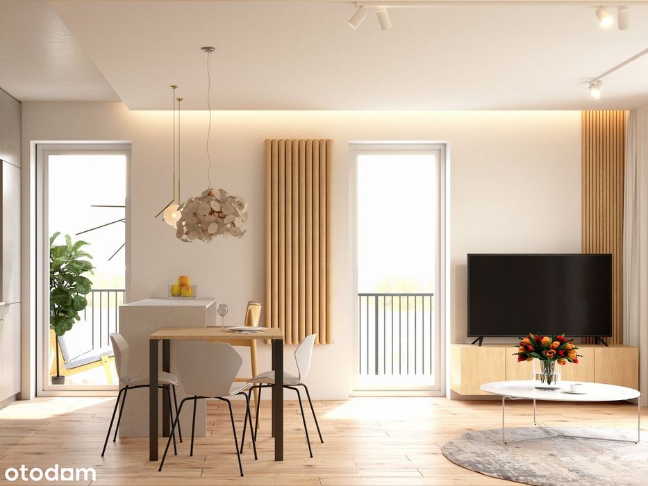 Nowoczesny Apartament z Dwoma Balkonami w Centrum - 3 Pokoje