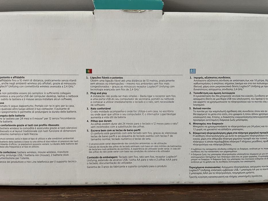 Teclado sem fios Logitech NOVO