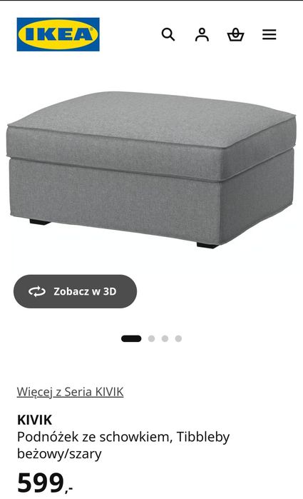 Narożnik z pufą ikea super stan !!!