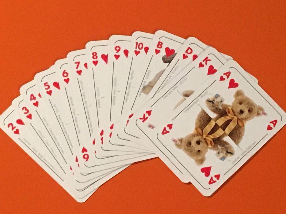 STEIFF karty do gry pluszaki misie Casino Royal