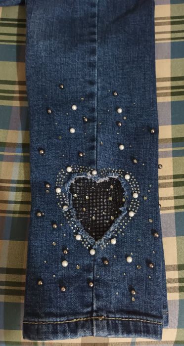 Calças de ganga azuis