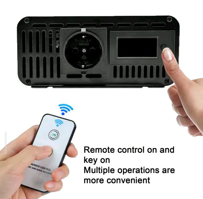 Інвертор DATOUBOSS 1500 W / 3000 W 12 V 220 з пультом чиста синусоїда