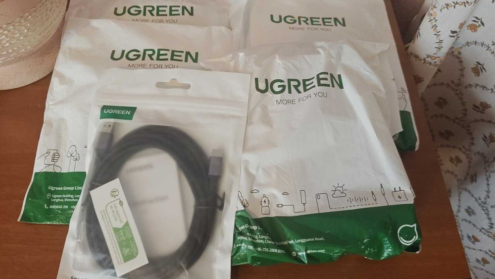 Кабель UGREEN US288 USB Type-C 3 метри) 3A Новий  зарядний кабель