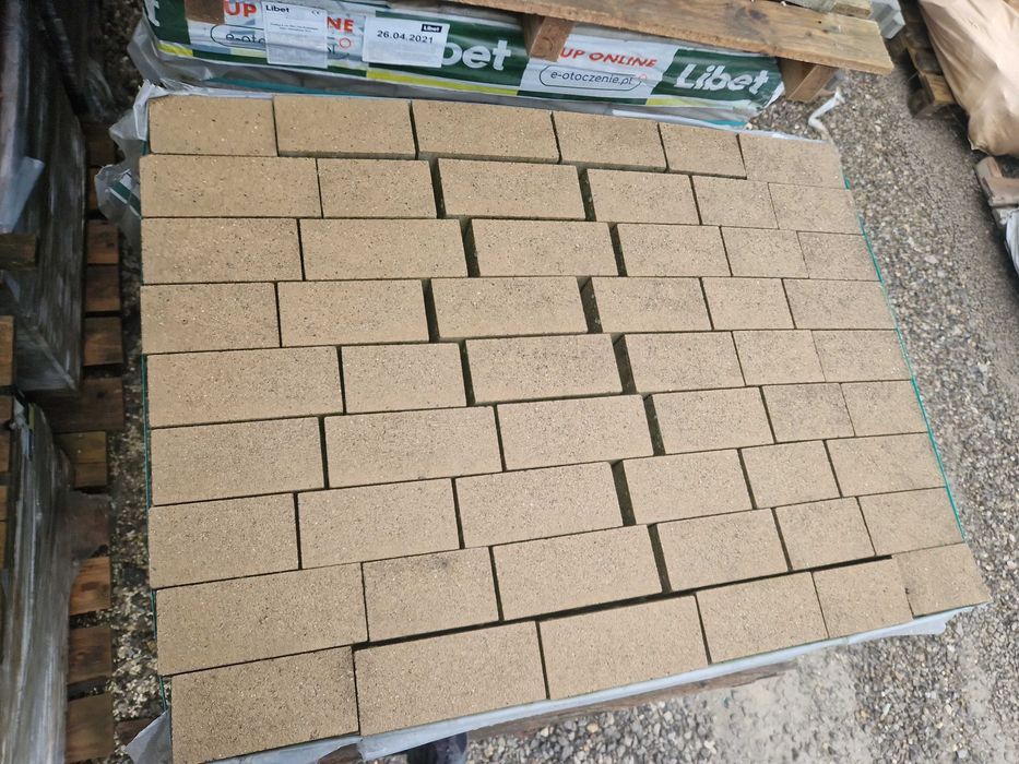 Kostka Brukowa Mini Trio śrutowane kolor Karmelowy Libet II gatunek