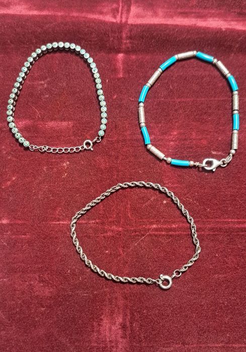 Pulseiras em Prata contrastada..