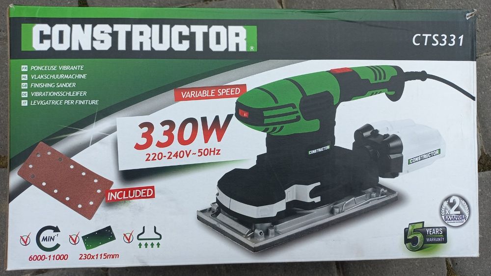 Професійна вібраційна шліфмашина Constructor cts331