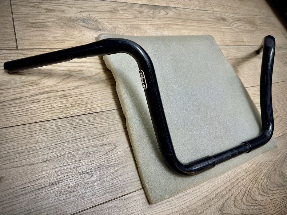 Carlini design кермо Gangster Ape 1.25” 12” Stepped Black Throttle