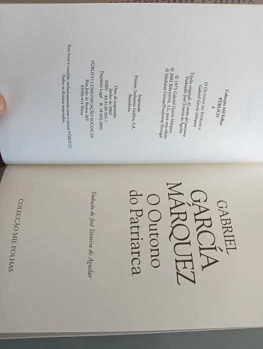 O Outono do Patriarca; Gabriel Garcia Márquez*