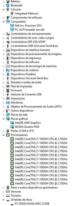 Dell Precision 3551 - I7  10gen  32Gb Ram  512Gb nvme