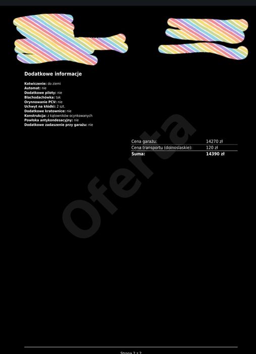 Garaż blaszany  3x8 Nowy