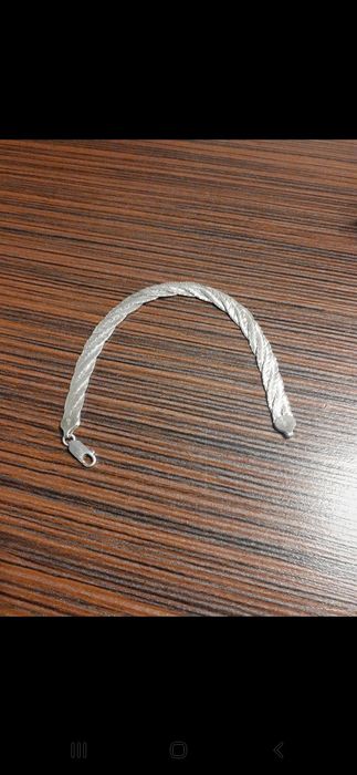 Włoska branzoletka srebrna, próba 925